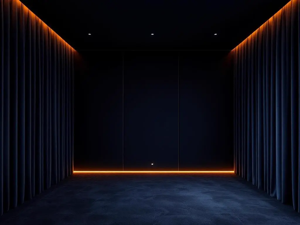 Blackout curtains event venue — complete light control