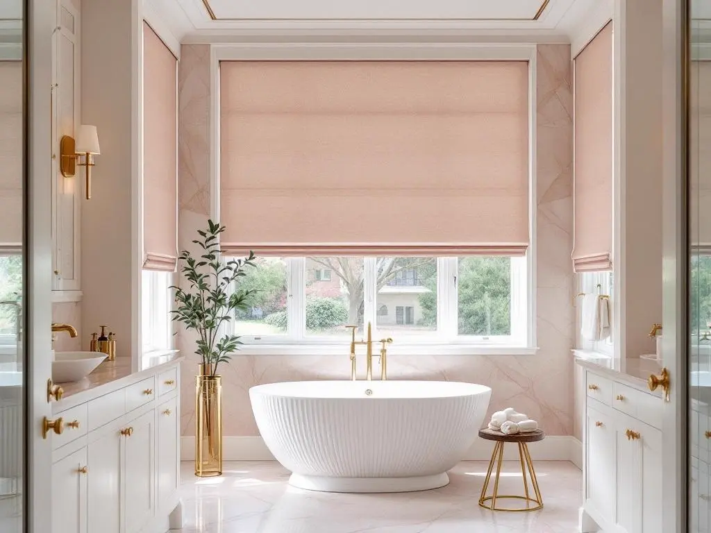 Commercial drapery condo lobby — luxury window treatment